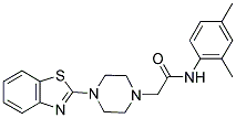 2-(4-(BENZO[D]THIAZOL-2-YL)PIPERAZIN-1-YL)-N-(2,4-DIMETHYLPHENYL)ACETAMIDE Struktur