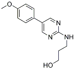 3-([5-(4-METHOXYPHENYL)PYRIMIDIN-2-YL]AMINO)PROPAN-1-OL Struktur