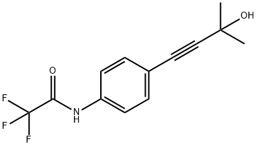 2,2,2-TRIFLUORO-N-[4-(3-HYDROXY-3-METHYL-1-BUTYNYL)PHENYL]ACETAMIDE Struktur