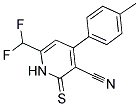 6-DIFLUOROMETHYL-2-THIOXO-4-P-TOLYL-1,2-DIHYDRO-PYRIDINE-3-CARBONITRILE Struktur