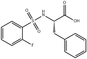 2-[[(2-FLUOROPHENYL)SULFONYL]AMINO]-3-PHENYLPROPANOIC ACID Struktur