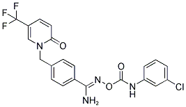 1-[4-[1-AMINO-5-(3-CHLOROPHENYL)-2,5-DIAZA-3-OXA-4-OXOPENT-1-EN-1-YL]BENZYL]-5-(TRIFLUOROMETHYL)-2-PYRIDONE