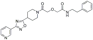 2-[2-OXO-2-(4-(3-(PYRIDIN-3-YL)-1,2,4-OXADIAZOL-5-YL)PIPERIDIN-1-YL)ETHOXY]-N-(2-PHENYLETHYL)ACETAMIDE
