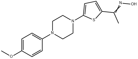 1-(5-[4-(4-METHOXYPHENYL)PIPERAZINO]-2-THIENYL)-1-ETHANONE OXIME Structure