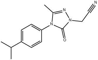2-[4-(4-ISOPROPYLPHENYL)-3-METHYL-5-OXO-4,5-DIHYDRO-1H-1,2,4-TRIAZOL-1-YL]ACETONITRILE Struktur