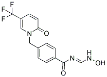 1-[4-(2,4-DIAZA-4-HYDROXY-1-OXOBUT-2-EN-1-YL)BENZYL]-5-(TRIFLUOROMETHYL)-2-PYRIDONE Struktur