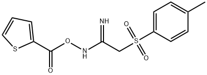 2-AMINO-1-AZA-3-((4-METHYLPHENYL)SULFONYL)PROP-1-ENYL THIOPHENE-2-CARBOXYLATE Struktur