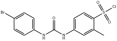 4-[3-(4-BROMO-PHENYL)-UREIDO]-2-METHYL-BENZENESULFONYL CHLORIDE Struktur