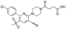 4-[4-(6-(4-CHLOROPHENYL)-3-CYANO-5-(METHYLSULFONYL)PYRIDIN-2-YL)PIPERAZIN-1-YL]-4-OXOBUTANOIC ACID Structure