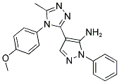4-[4-(4-METHOXYPHENYL)-5-METHYL-4H-1,2,4-TRIAZOL-3-YL]-1-PHENYL-1H-PYRAZOL-5-AMINE Struktur