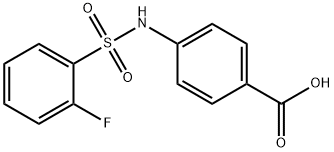 4-([(2-FLUOROPHENYL)SULFONYL]AMINO)BENZOIC ACID Struktur