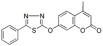 4-METHYL-7-[(5-PHENYL-1,3,4-THIADIAZOL-2-YL)OXY]-2H-CHROMEN-2-ONE Structure