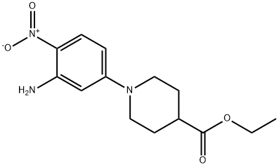 ETHYL 1-(3-AMINO-4-NITROPHENYL)-4-PIPERIDINECARBOXYLATE Struktur