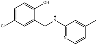 4-CHLORO-2-([(4-METHYL-2-PYRIDINYL)AMINO]METHYL)BENZENOL Structure