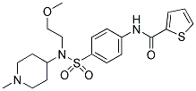 N-[4-(((2-METHOXYETHYL)(1-METHYLPIPERIDIN-4-YL)AMINO)SULPHONYL)PHENYL]THIOPHENE-2-CARBOXAMIDE