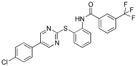 N-[2-((5-(4-CHLOROPHENYL)PYRIMIDIN-2-YL)THIO)PHENYL]-3-(TRIFLUOROMETHYL)BENZAMIDE|