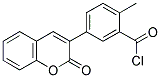 2-METHYL-5-(2-OXO-2H-CHROMEN-3-YL)-BENZOYL CHLORIDE Struktur