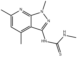 N-METHYL-N'-(1,4,6-TRIMETHYL-1H-PYRAZOLO[3,4-B]PYRIDIN-3-YL)THIOUREA Struktur