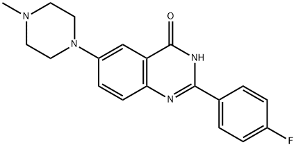2-(4-FLUOROPHENYL)-6-(4-METHYLPIPERAZINO)-4(3H)-QUINAZOLINONE Struktur