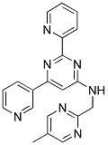N-[(5-METHYLPYRIMIDIN-2-YL)METHYL]-2-PYRIDIN-2-YL-6-PYRIDIN-3-YLPYRIMIDIN-4-AMINE Structure