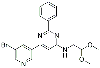 6-(5-BROMOPYRIDIN-3-YL)-N-(2,2-DIMETHOXYETHYL)-2-PHENYLPYRIMIDIN-4-AMINE