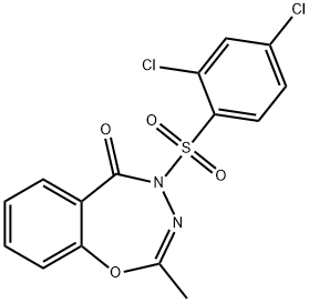 4-[(2,4-DICHLOROPHENYL)SULFONYL]-2-METHYL-1,3,4-BENZOXADIAZEPIN-5(4H)-ONE Struktur