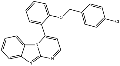 4-(2-[(4-CHLOROBENZYL)OXY]PHENYL)PYRIMIDO[1,2-A][1,3]BENZIMIDAZOLE Structure