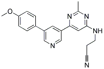 3-((6-[5-(4-METHOXYPHENYL)PYRIDIN-3-YL]-2-METHYLPYRIMIDIN-4-YL)AMINO)PROPANENITRILE