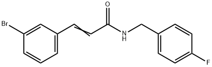 3-(3-BROMOPHENYL)-N-(4-FLUOROBENZYL)ACRYLAMIDE Structure