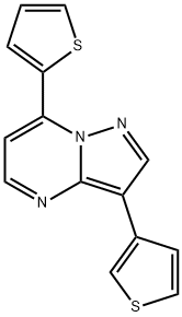 7-(2-THIENYL)-3-(3-THIENYL)PYRAZOLO[1,5-A]PYRIMIDINE Struktur