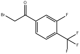 3-FLUORO-4-(TRIFLUOROMETHYL)PHENACYL BROMIDE Struktur