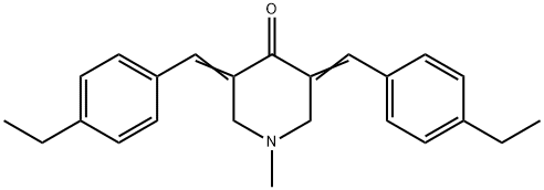3,5-BIS[(4-ETHYLPHENYL)METHYLENE]-1-METHYLTETRAHYDRO-4(1H)-PYRIDINONE Structure