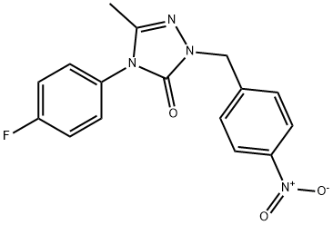 4-(4-FLUOROPHENYL)-5-METHYL-2-(4-NITROBENZYL)-2,4-DIHYDRO-3H-1,2,4-TRIAZOL-3-ONE Struktur