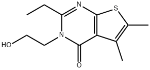 2-ETHYL-3-(2-HYDROXYETHYL)-5,6-DIMETHYLTHIENO[2,3-D]PYRIMIDIN-4(3H)-ONE Structure