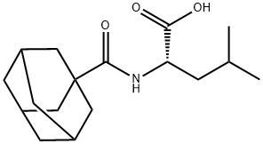 2-[(1-ADAMANTYLCARBONYL)AMINO]-4-METHYLPENTANOIC ACID Struktur