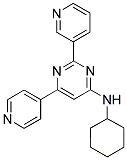 N-CYCLOHEXYL-2-PYRIDIN-3-YL-6-PYRIDIN-4-YLPYRIMIDIN-4-AMINE Structure