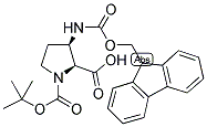 (R)-(-)-1-(TERT-BUTOXYCARBONYL)-3-N-(9-FLUORENYLMETHOXYCARBONYL)AMINOPYRROLIDINE Struktur
