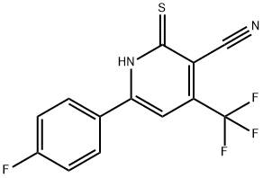 4-(TRIFLUOROMETHYL)-6-(4-FLUOROPHENYL)-1,2-DIHYDRO-2-THIOXOPYRIDINE-3-CARBONITRILE Structure