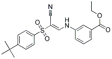 ETHYL 3-((2-((4-(TERT-BUTYL)PHENYL)SULFONYL)-2-CYANOVINYL)AMINO)BENZOATE
