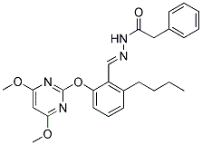 N-[1-AZA-2-[2-[(4,6-DIMETHOXYPYRIMIDIN-2-YL)OXY]-6-BUTYLPHENYL]ETHENYL]PHENYLACETAMIDE Structure