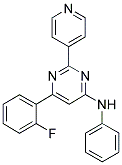 6-(2-FLUOROPHENYL)-N-PHENYL-2-PYRIDIN-4-YLPYRIMIDIN-4-AMINE Struktur