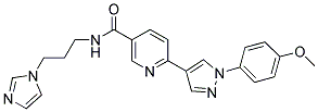 N-(3-IMIDAZOL-1-YL-PROPYL)-6-[1-(4-METHOXY-PHENYL)-1H-PYRAZOL-4-YL]-NICOTINAMIDE Struktur