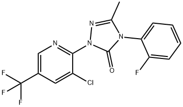 2-[3-CHLORO-5-(TRIFLUOROMETHYL)-2-PYRIDINYL]-4-(2-FLUOROPHENYL)-5-METHYL-2,4-DIHYDRO-3H-1,2,4-TRIAZOL-3-ONE Structure