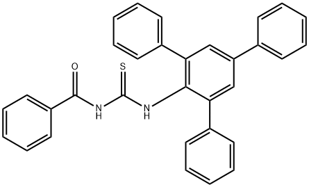 N-BENZOYL-N'-((2,4,6-TRIPHENYL)PHENYL) THIOUREA Struktur