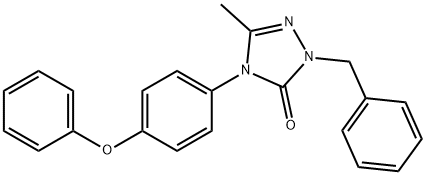 2-BENZYL-5-METHYL-4-(4-PHENOXYPHENYL)-2,4-DIHYDRO-3H-1,2,4-TRIAZOL-3-ONE Struktur