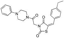 (E)-5-(4-ETHYLBENZYLIDENE)-3-(2-OXO-2-(4-PHENYLPIPERAZIN-1-YL)ETHYL)THIAZOLIDINE-2,4-DIONE Struktur