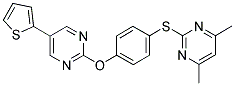 4,6-DIMETHYL-2-((4-[(5-THIEN-2-YLPYRIMIDIN-2-YL)OXY]PHENYL)THIO)PYRIMIDINE Struktur