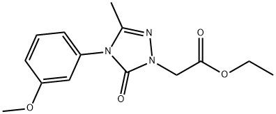 ETHYL 2-[4-(3-METHOXYPHENYL)-3-METHYL-5-OXO-4,5-DIHYDRO-1H-1,2,4-TRIAZOL-1-YL]ACETATE Struktur