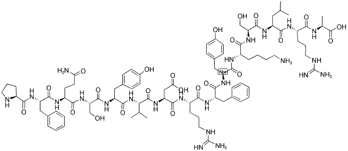 H-PRO-PHE-GLN-SER-TYR-VAL-ASP-ARG-PHE-TYR-LYS-SER-LEU-ARG-ALA-OH Struktur
