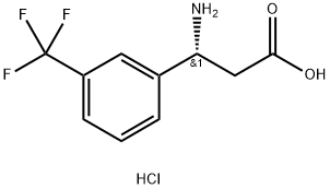 (R)-3-AMINO-3-(3-TRIFLUOROMETHYL-PHENYL)-PROPANOIC ACID HYDROCHLORIDE Struktur